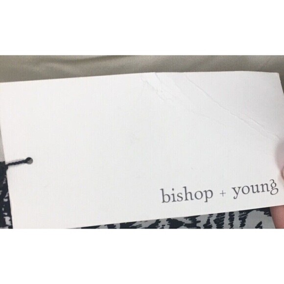 Bishop + Young Size XS Palazzo Pants Black White Desert Zen Wide Leg 0 2 NEW NWT - Picture 8 of 8